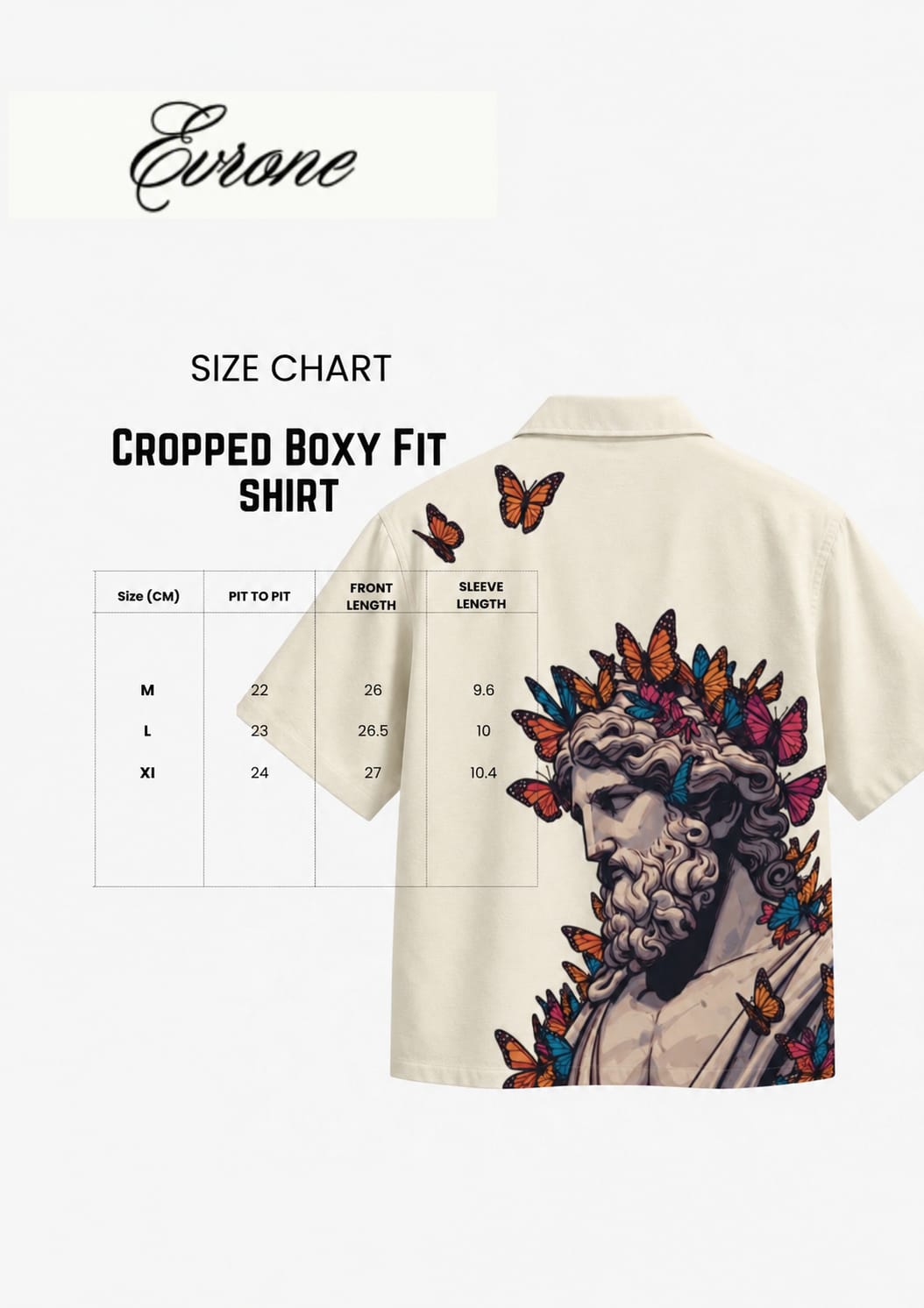 Evrone Size Chart
